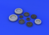 Eduard 632045 F-104 undercarriage wheels early 1/32 ITALERI
